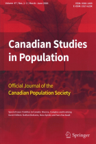 Canadian studies in population.