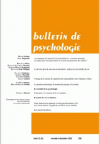 Bulletin de <mark>psychologie</mark>.