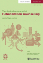 The Australian journal of <mark>rehabilitation</mark> <mark>counselling</mark>.