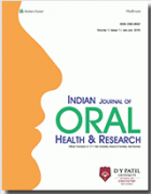 Indian journal of oral health and research.