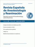 Revista española de anestesiología y reanimación.