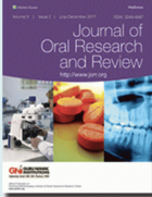 Journal of oral research and review.