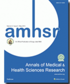 <mark>Annals</mark> of medical and health <mark>sciences</mark> research.