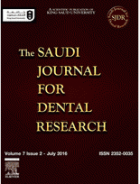 The Saudi journal for dental research.