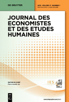 Journal des économistes et des études humaines.