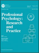 <mark>Professional</mark> psychology, research and practice.