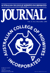 Australian College of Midwives incorporated journal.