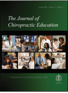 The Journal of chiropractic education.