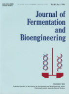 Journal of fermentation and bioengineering.