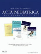 Acta paediatrica.  <mark>Supplement</mark>.